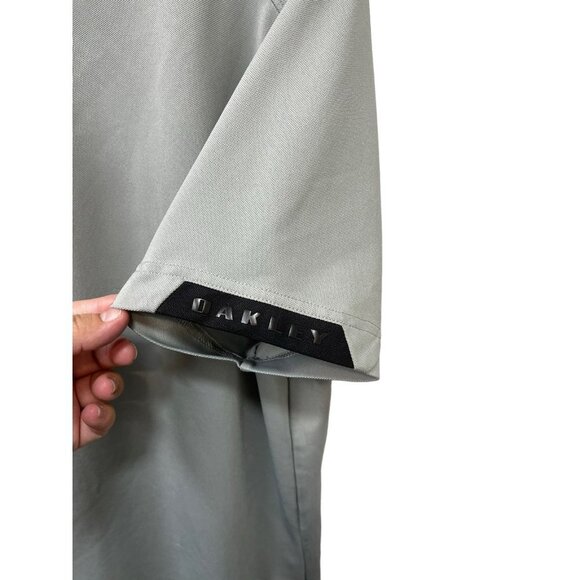 Oakley Bomber Collar Polo Mens Size Medium Gray - Picture 3 of 5